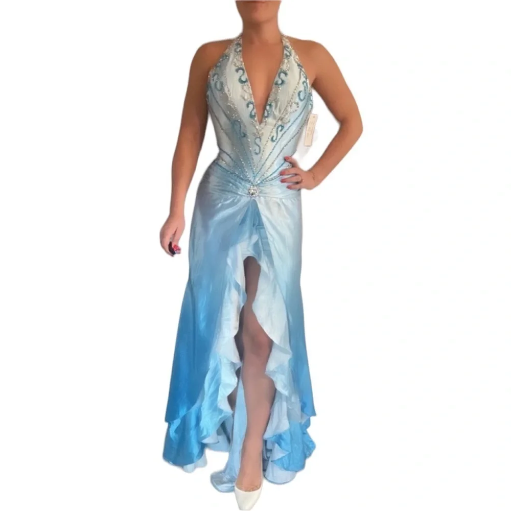women halter dresses Nyx Plunging Halter Maxi Dress main image 0